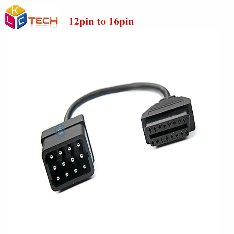 

High Quality 12 Pin to 16 Pin OBD2 Female Diagnostic Adaptor Connector Cable For Rnault