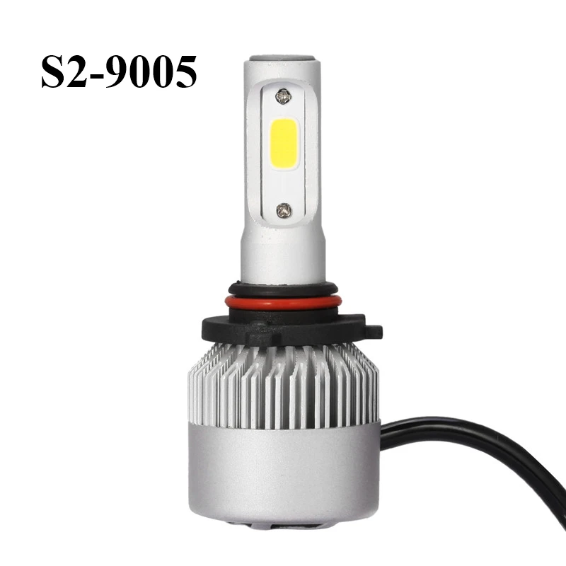 2x ECHAYAKU S2 H4 H7 H1 COB светодиодные фары H11 H13 12 В 9005 9006 H3 9004 9007 9012 72 Вт автомобильный