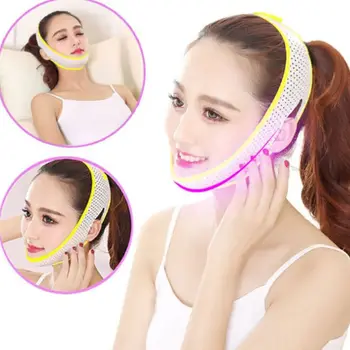 

V Face Lift Up Slimming Mask Hollow Out Mesh Elastic Cheek Compression Double Chin Thin Belt Strap Bandage Facial Shaper Tool