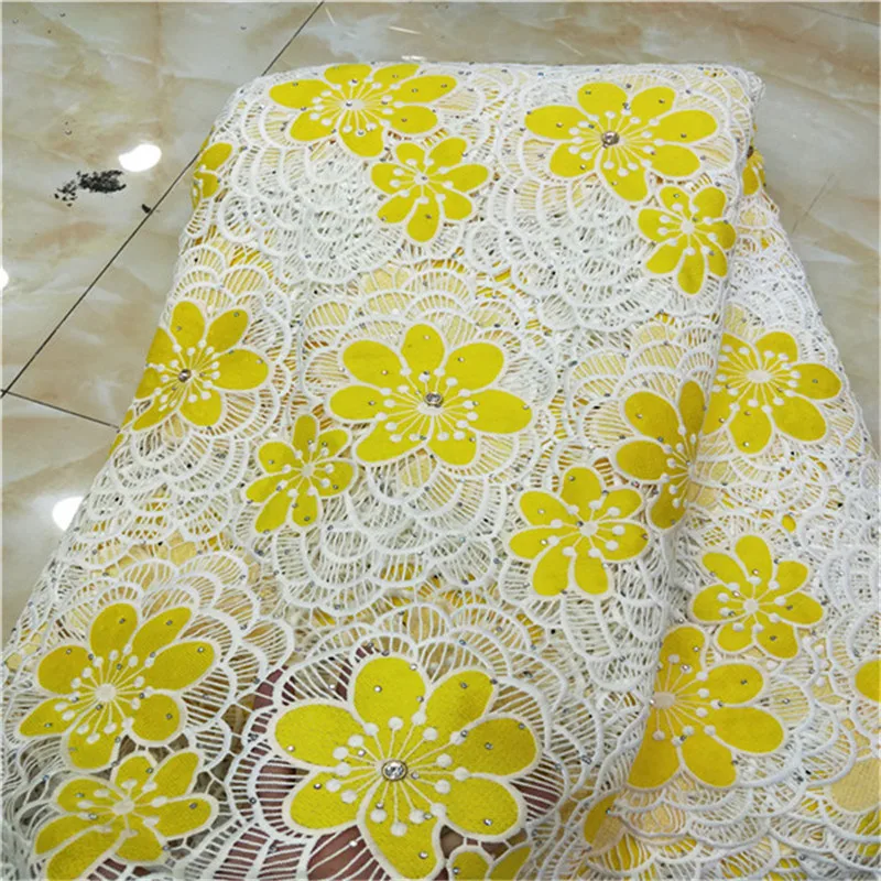 

New Design African Swiss Voile Lace High Quality New Arrivals African Lace Fabric Tulle With Stones African French Lace Fabric
