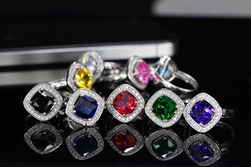 Женское кольцо из белого золота с фианитом 0 8 карат|women fashion rings|women ringswomen ring |