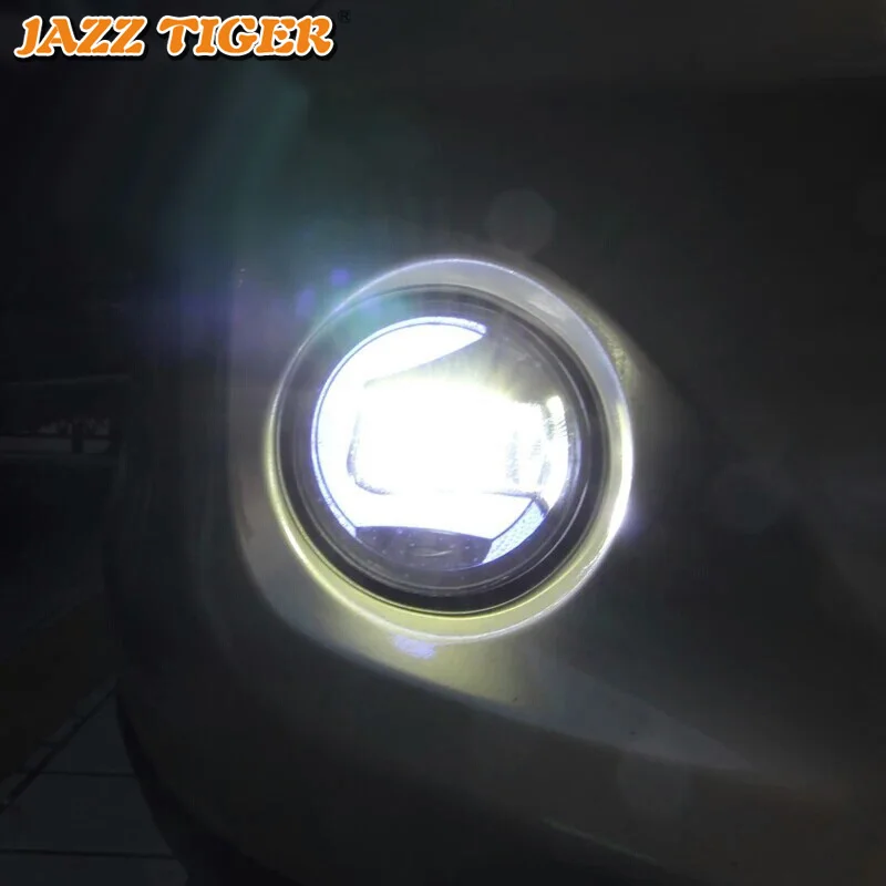 

JAZZ TIGER 2-in-1 Functions Auto LED Daytime Running Light Car LED Fog Lamp Projector Light For Peugeot 308 2012 2013 2014 2015