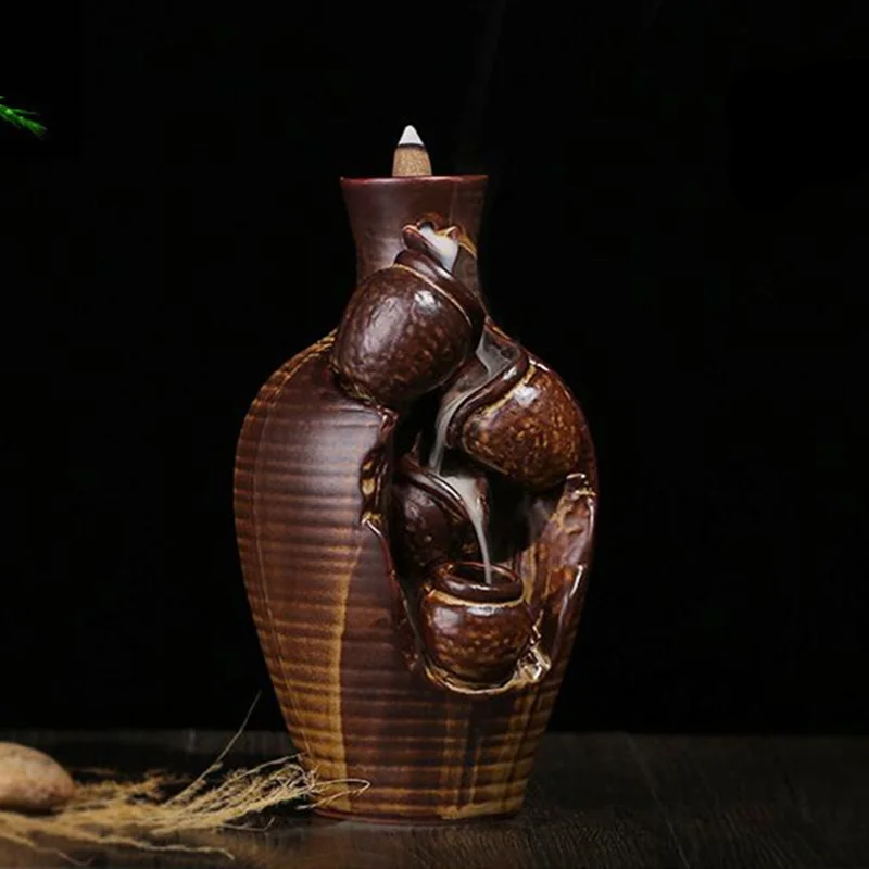 Blue and brown, free giving 10 incense cones -