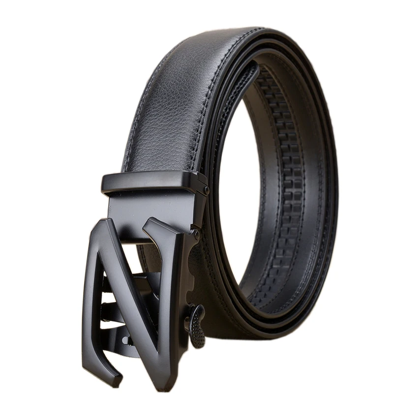 

Brand Designer Black Men Belt Top Quality Genuine Luxury Leather Belts for Men,Fashion Strap Male Metal Automatic Buckle
