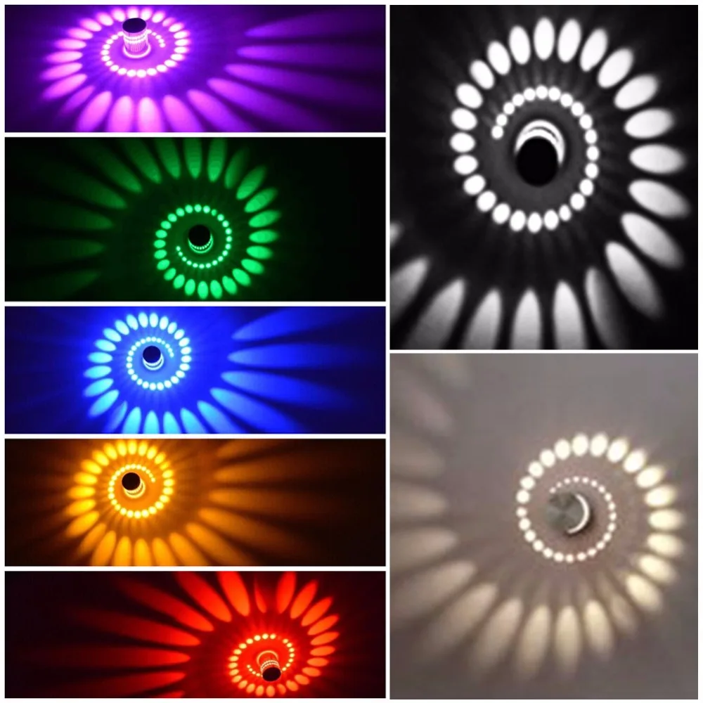 Настенный светильник RGB светодиодный 3 Вт|Потолочные лампы| |