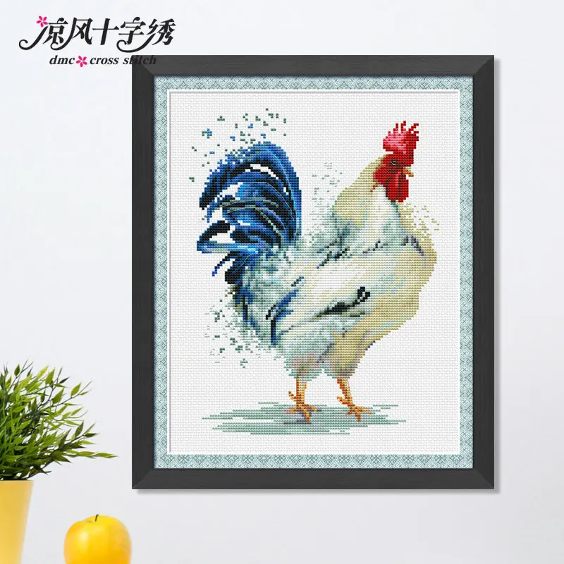 Набор для вышивки крестиком Fat cock DMC фирменная нить животное собака холст ткань