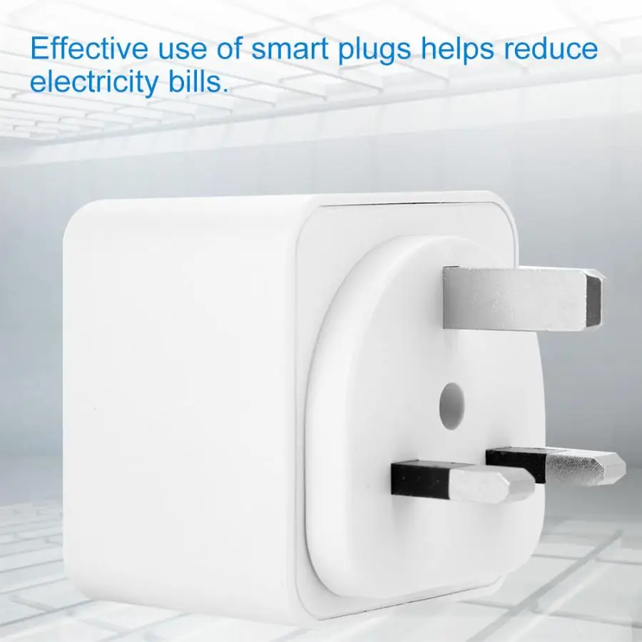 

Smart Wifi Power Socket Plug Work w/ Alexa Google Home UK Plug Smart Plug Wifi Power Socket Controlled by Phone APP AC100-240V