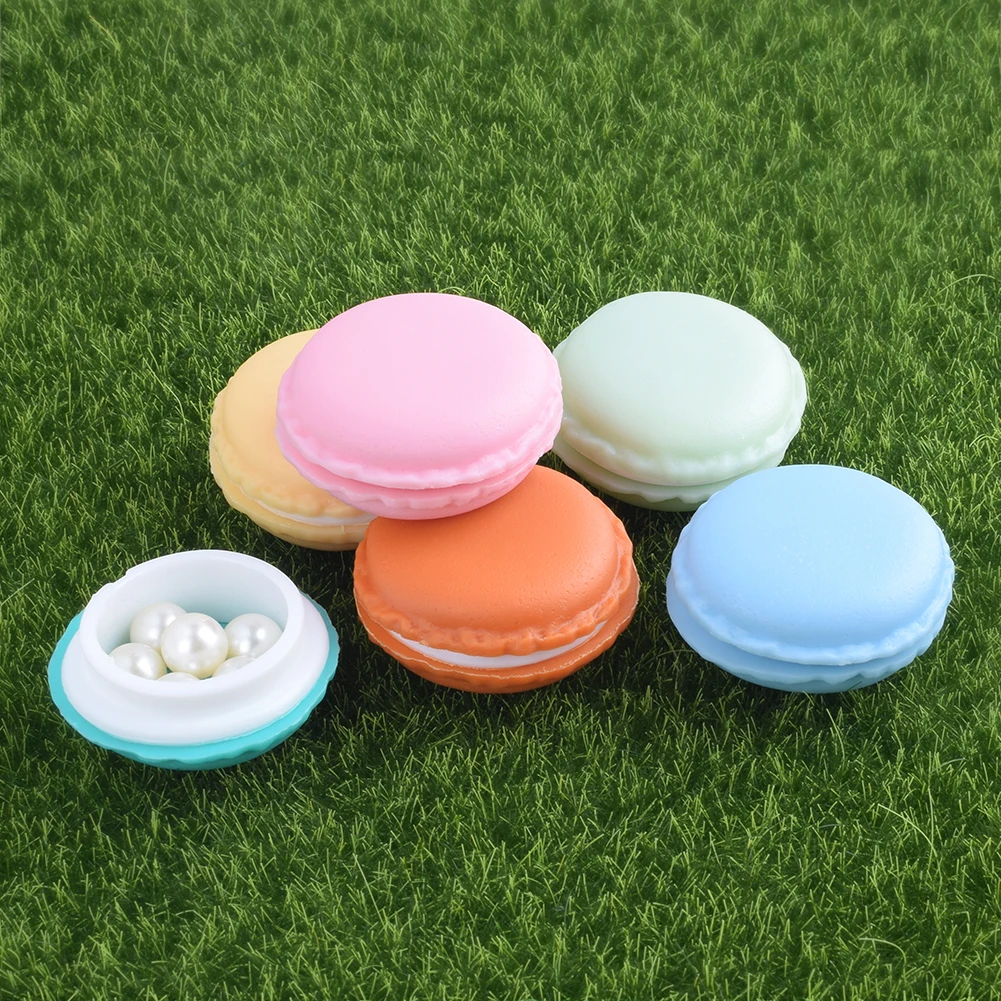 

12 Pcs Colorful PP + TPE Mixed Macaron Case Box Jewelry Earrings Earphone Ear Studs Storage Case For Candy Small Items Craft