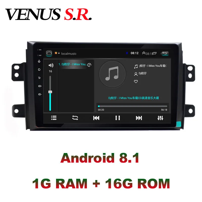 Clearance VenusSR Android 8.1 2.5D car dvd For Suzuki SX4 radio 2007-2013 multimedia GPS Radio stereo gps navigation 2