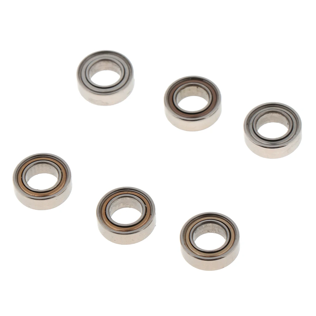 6pcs Double Shielded Ball Bearings Metal for HG P407 HG801 HG802 RC Trucks Accessories