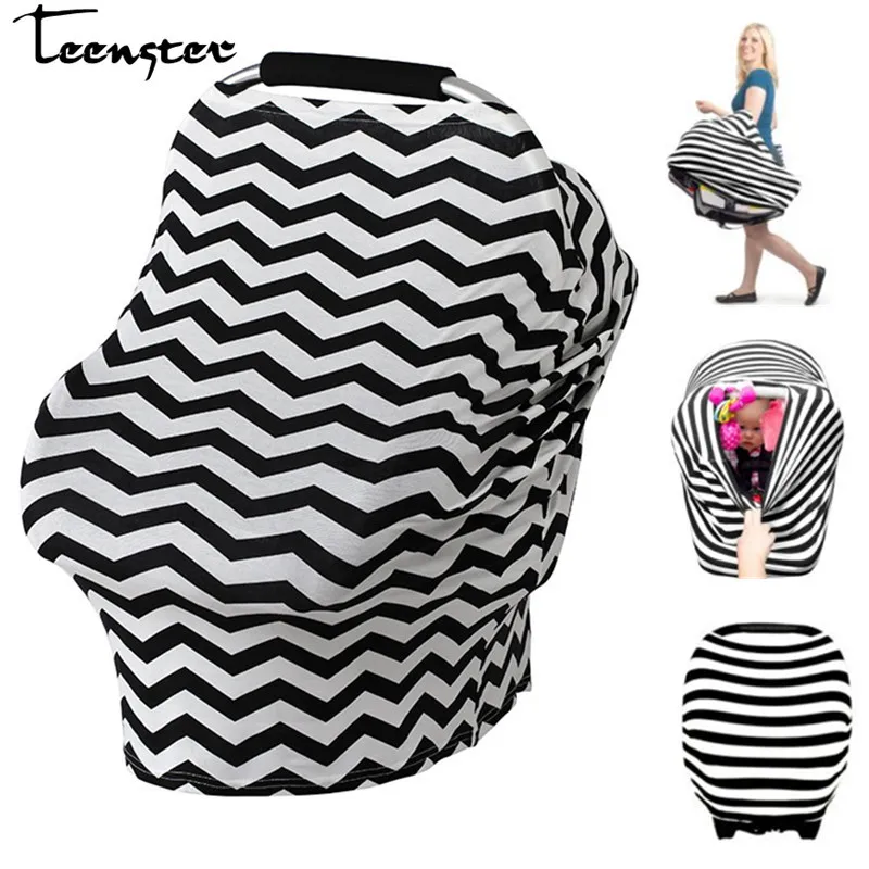 Teenster High Chair Covers for Babies Multifunctional Stretchy Car Seat Canopy Nursing Cover Sunshade Cloth Shopping Cart Covers
