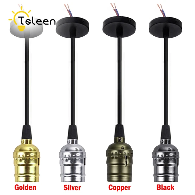 Tsleen Ceiling Pendant Light E27 Edison Lamp Socket Hang Holder With Tsleen Ceiling Pendant Light E27 Edison Lamp Socket Hang Holder With Without Wire Switch