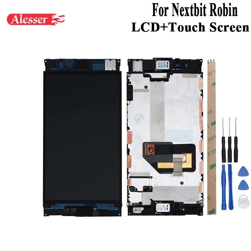 

Alesser For Nextbit Robin LCD Display and Touch Screen Assembly Repair Parts With Tools And Adhesive For Nextbit Robin Phone