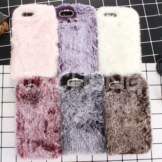 

3D Rabbit Bunny Toy Soft Case For Huawei Y3 Y5 Y7 II Y6 Y9 Prime 2018 Honor 7A 10 Play 8X Nova 3i Rhinestone Cony Hair Cover