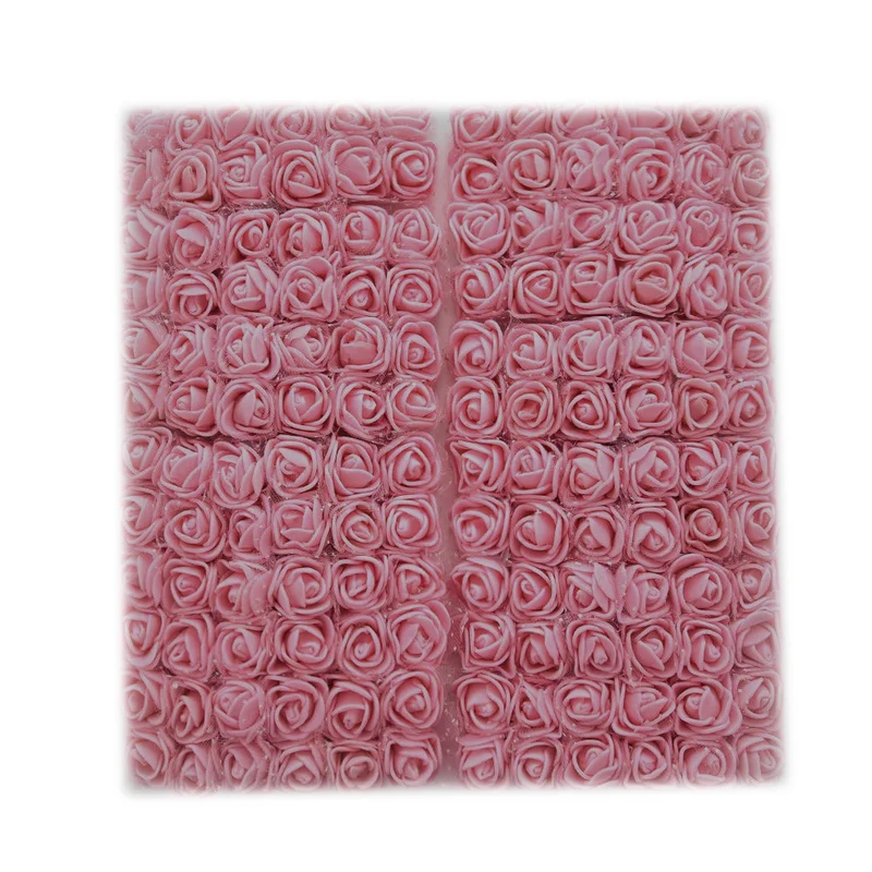 

144 Pcs DIY Pompom Wreath Decorative Bridal Flower Fake Flower Mini Foam Rose Artificial Flowers for Home Wedding Car Decoration