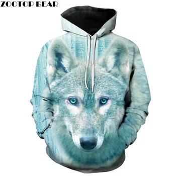 

Winter Wolf Men Hoodies 3D Printed Hooded Tracksuits Autumn Printed Fashion Pullover Hooded Streetwear Male Hoodie Outwear