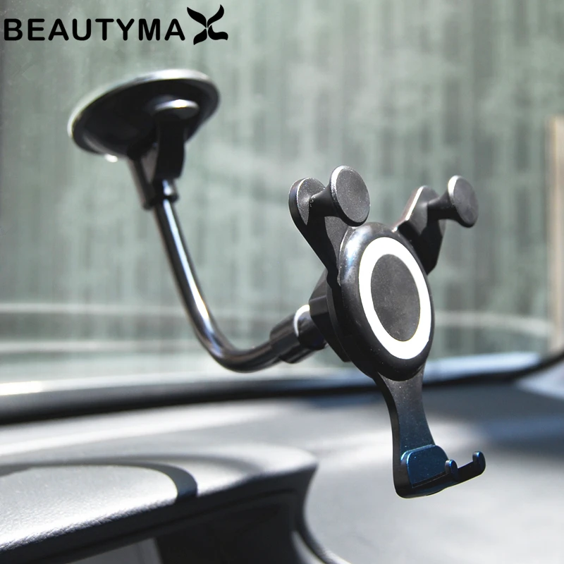 

Windshield Gravity Car Holder Flexible Tube Car Phone Holder + Air Vent Mount Clip Hook Holder Rotatable Stand Display Bracket