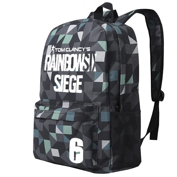 

Rainbow Six Siege Schoolbag Camouflage Black Color Option Backpack