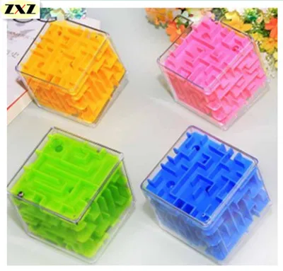 

Transparent 3D three-dimensional maze rotary cube puzzle toy ball for children