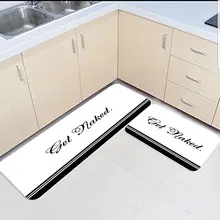 2 шт. кухонные подстилки и коврики набор черно-белый Забавный получить голый домашний декор Нескользящая область бегун входной коврик