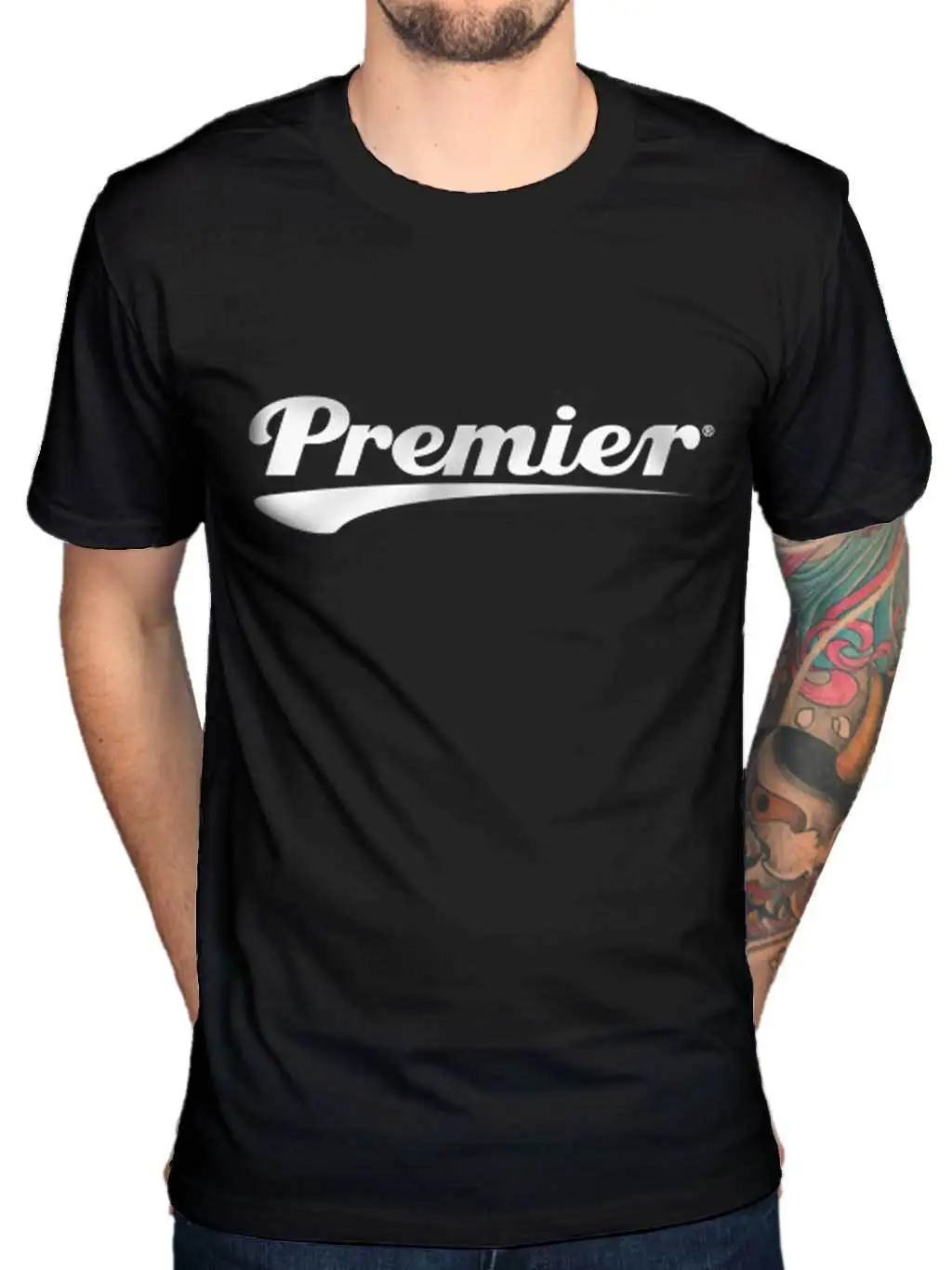 Official Premier Drums Logo Mens T Shirt Percussion Musical instruments