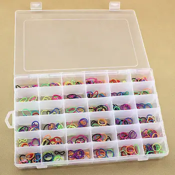 

36 Grids Adjustable Compartments Jewelry Earrings Plastic Storage Box Container Box Organizer Case