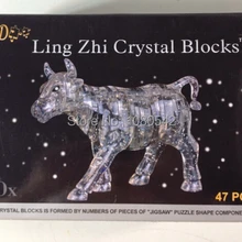 Смешно Кристалл OX 3D головоломка DIY головоломки для детей