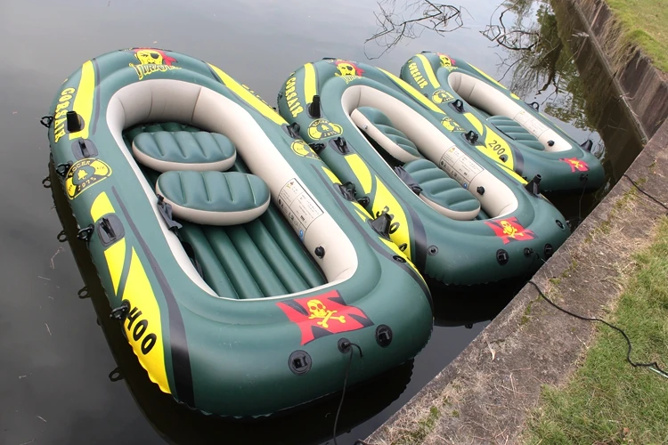 Three thick rubber boats inflatable boat fishing two double kayak sent