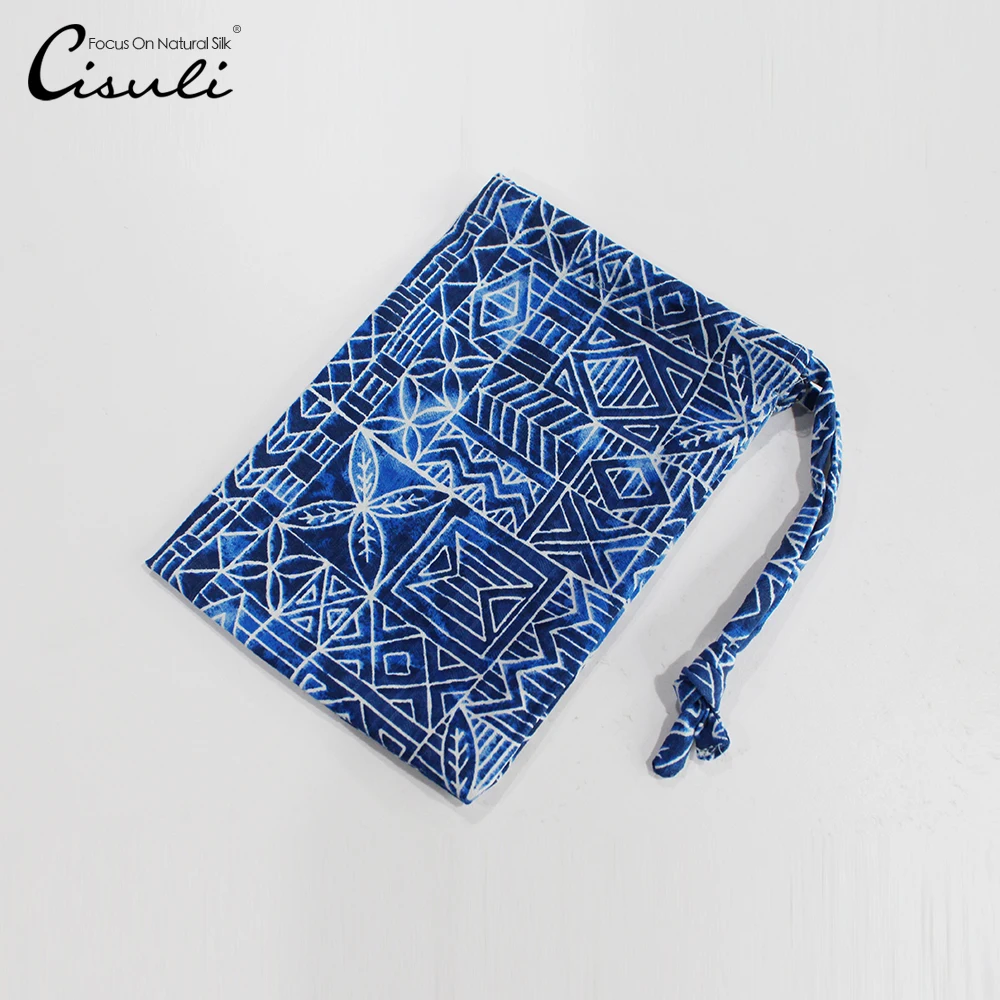 

100%Pure Silk Print Spun Silk Storage Bag For Silk Clothing Underwear and Jewelry Travel Bag Portable Tote Drawstring Bag2pieces