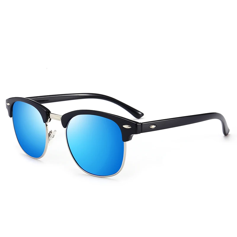 Gafas de Sol Moda Retro para Hombre Lentes polarizado Lujo Espejo Cuadrado  UV400 Women's Men's