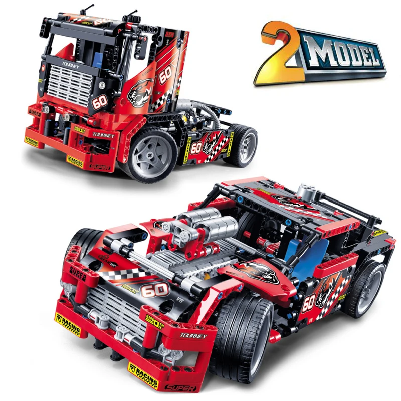 

Decool Technic City Series 2 Model Race Truck Car Building Blocks Bricks Model Kids Toys Marvel Compatible Legoe