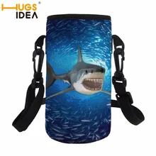 HUGSIDEA 500/550 мл Акула дельфин спортивные бутылки воды крышка животных неопрен изоляционная втулка Сумка Чехол пользовательские крышку бутылки