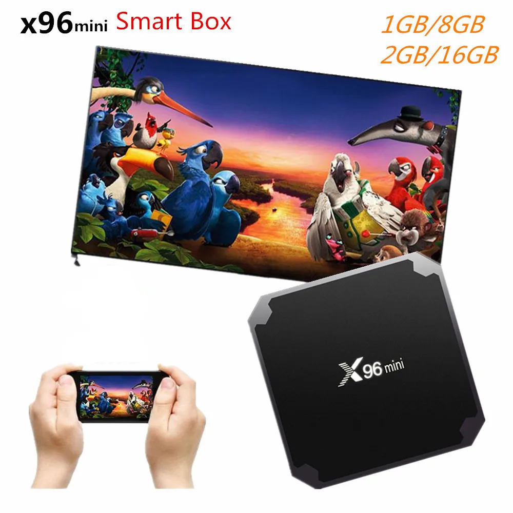 X96mini x96 Мини ТВ приставка Android 7,1 четырехъядерный Смарт ТВ приставка 4 к 2 Гб 16 Гб Amlogic S905W 2,4 ГГц WiFi смарт медиаплеер PK X96w