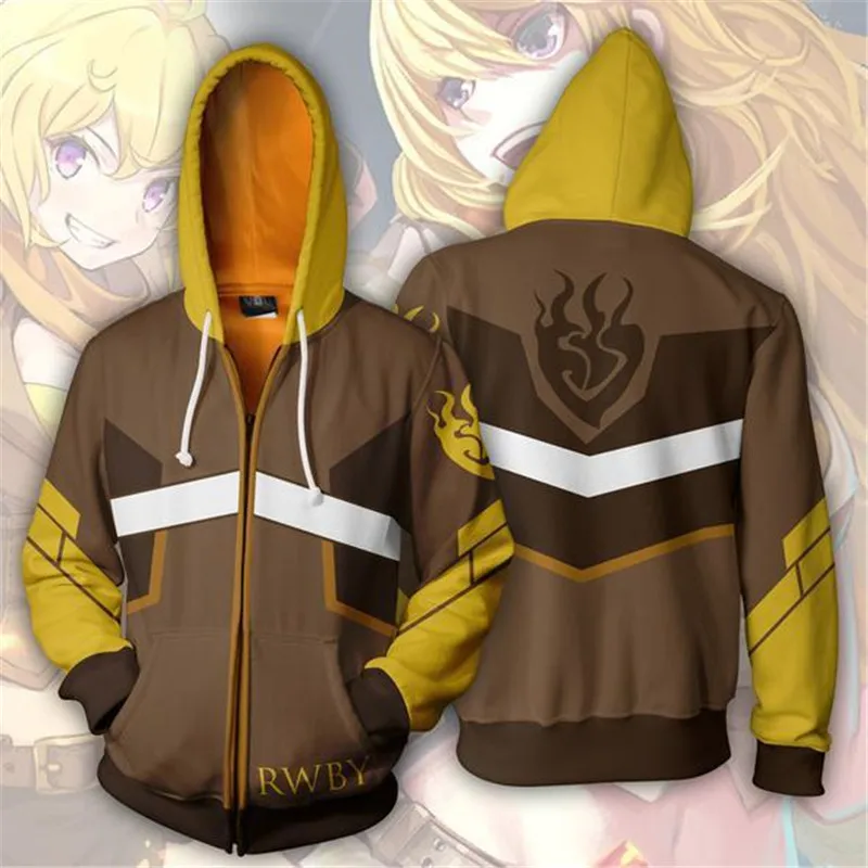 

Anime RWBY Yang Xiao Long Cosplay Costume Anime Hoodie RWBY Sweatshirt Jacket Coats
