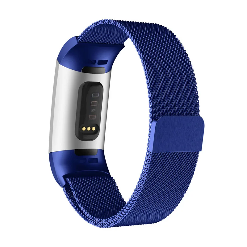 Миланская петля, магнитный ремешок, для браслета Fitbit Charge 2, металл, нержавеющая сталь, часы, браслет для Fitbit Charge 3 Band, для женщин и мужчин