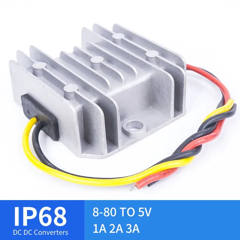 

DC 8-80V to 5V 1A 2A 3A Step-Down DC DC Converter Voltage Regulator for Automotive Solar