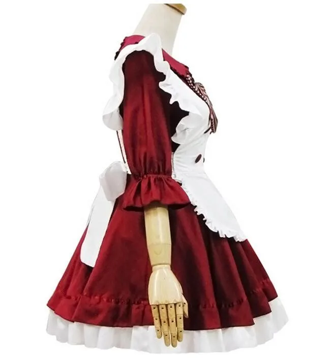 Японское милое платье горничной ину боку Секретная служба Косплей костюмы горничной сексуальная Лолита Фартук Униформа платье