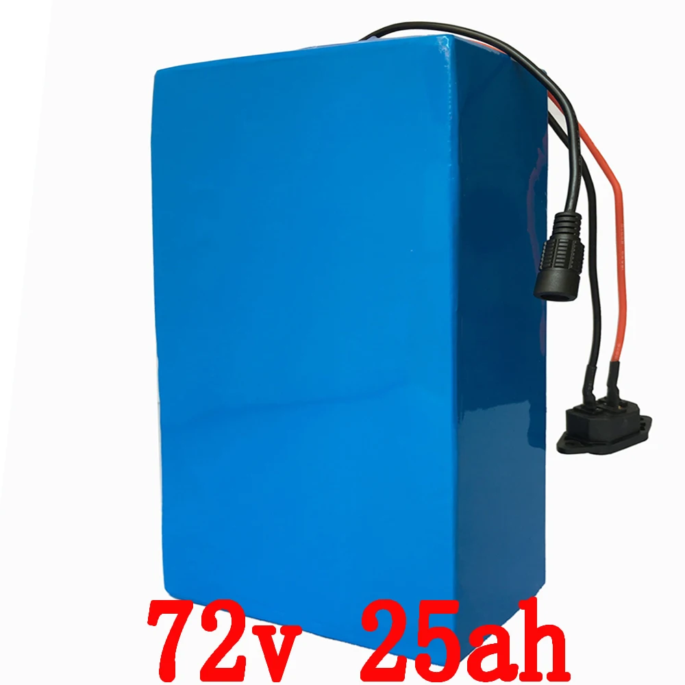 High power 2500W Lithium Battery 72V 25AH EBike battery 72V Battery pack Use 3.7V 5.0AH 26650 Cell 40A BMS