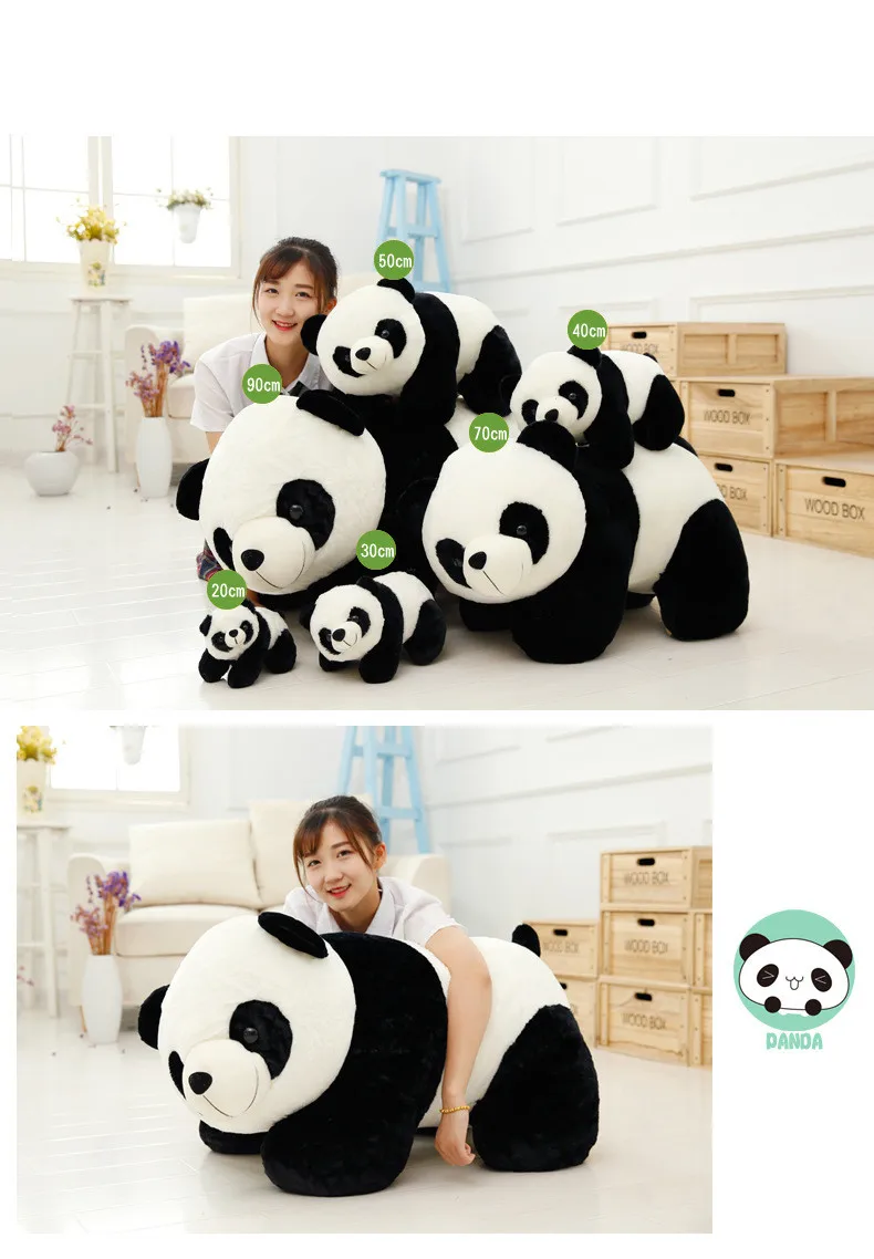 Cute Panda Simulation Stuff Animal Plush Toy Dolls Baby Girls Birthday Gifts