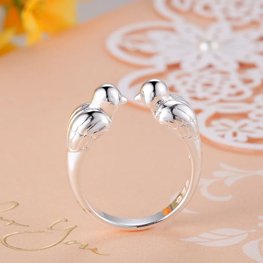 

HR4 new arrival have different colors choose s925 silver ring for lover gift