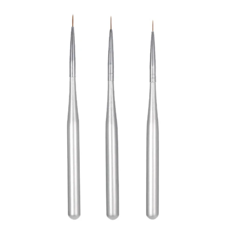3pcs Painting Drawing UV Gel Liner Cuticle Remove Nail Tool Manicure Kit Art Pen DIY Salon J19 | Красота и здоровье
