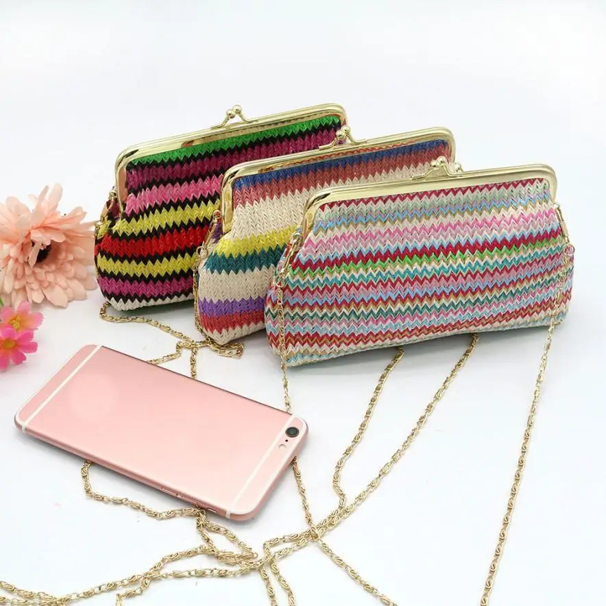 

Sleeper #5002 Ladies Knitting Rainbow Pattern Wallet Shoulder Bag Free Shipping