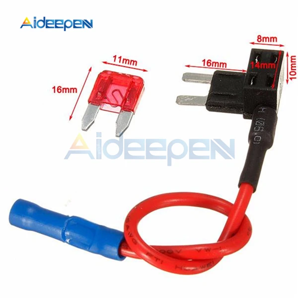 12 В держатель предохранителя Add-a-circuit TAP Adapter Micro/Mini/standard ATM, APM Blade АВТОМАТИЧЕСКИЙ Предохранитель с 10A Blade автомобильный предохранитель с держателем - Цвет: Mini