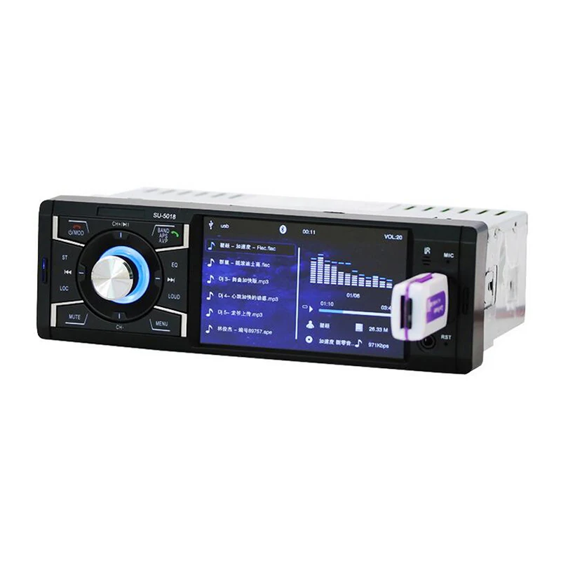 

2018 Auto Car Radio Bluetooth Audio Player Auto Radio Tuner 1 DIN with HD Digital Screen FM MP3 MP4 Player Reverse USB Charger