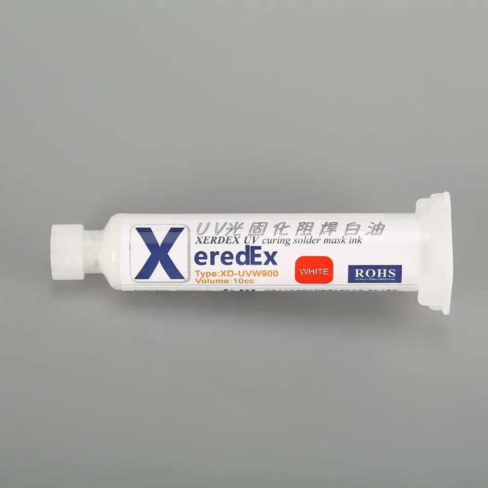 XEREDEX 10 мл УФ припоя маска BGA PCB краски предотвратить пайки поток коррозионной отверждения припоя защитная маска чернила - Цвет: White