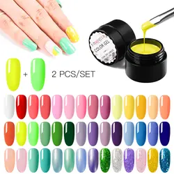2 шт гель лак для ногтей набор УФ разноцветный гель для ногтей для дизайна ногтей лак Vernis Полупостоянный акриловый Гибридный гель Лаки