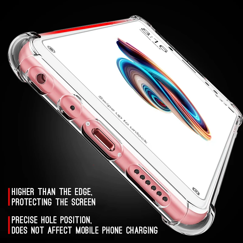 Устойчивый к тряске прозрачной защитной оболочки Redmi Note 7 5A 4X 6Pro и для Xiaomi 6 8 9 SE Mix2 2