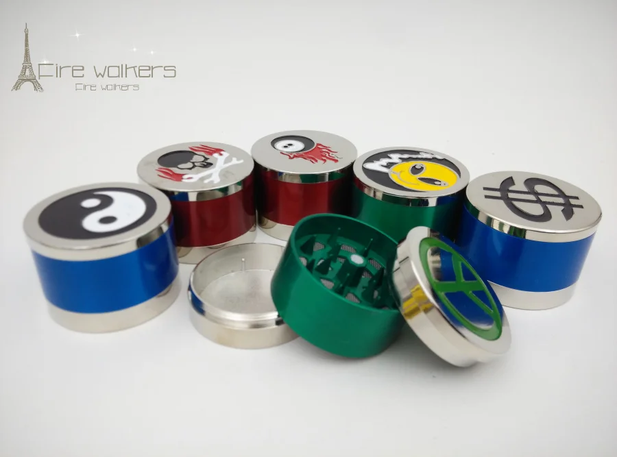 

New 1pcs (dia 4.2cm) 3-layer Metal Herb Weed Grinder For Smoking Pipe Tobacco Grinder Machine Manual Gift GR030