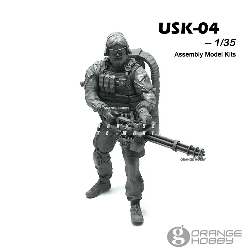 OHS YuFanModel 1/35 USK-01-08 USK серия спецназ Часть I сборка военные полимерные миниатюры Модели Строительные наборы oh - Цвет: USK-04