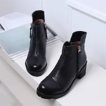 High quality genuine leather font b boots b font autumn winter ankle font b boots b